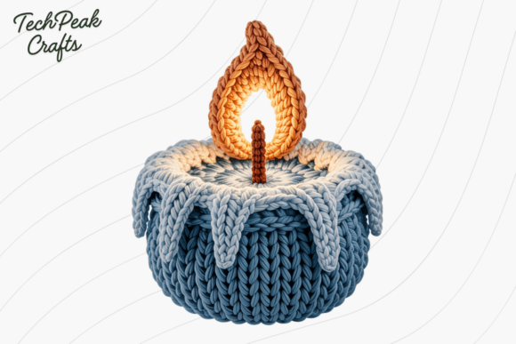 Crochet Candle Sublimation Png Graphics