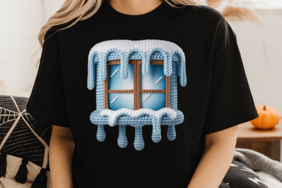 Crochet Winter Window PNG