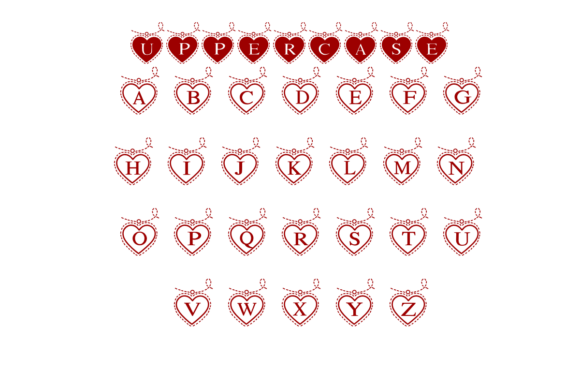 Cute Love Heart Font - Preview 1