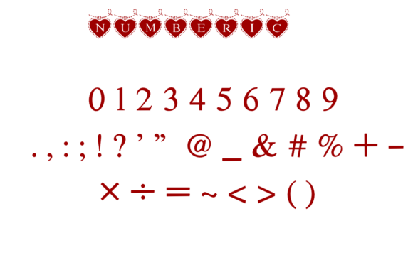 Cute Love Heart Font - Preview 3