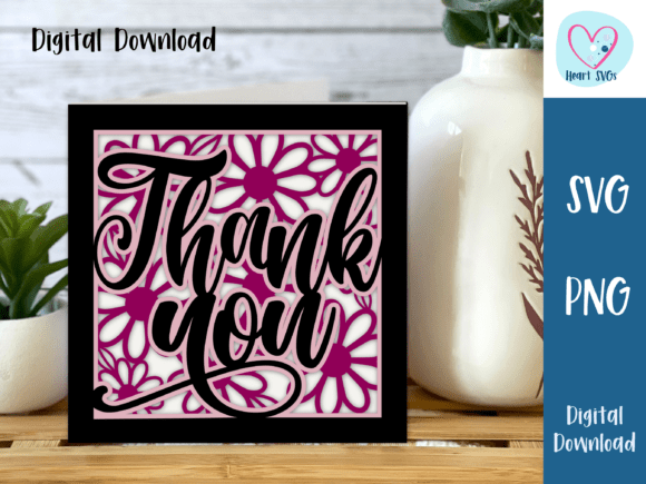 Daisy Thank You Card SVG