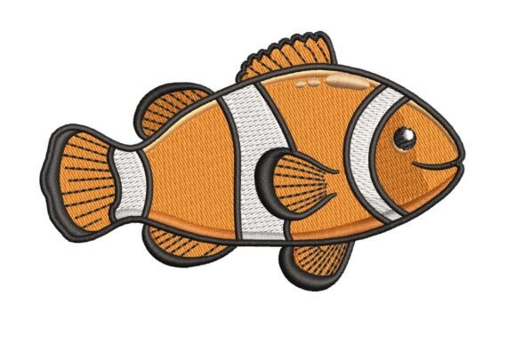 Friendly Clownfish Embroidery