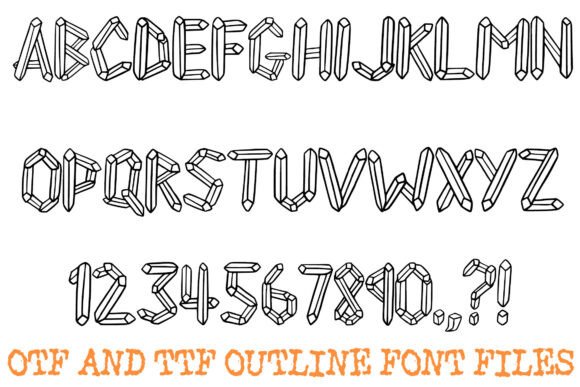 Geometric Crystal Font - Preview 1