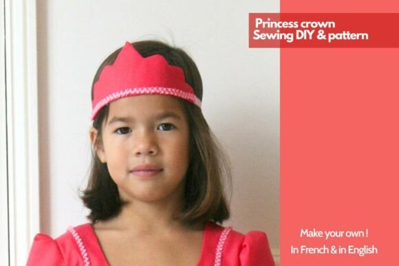 Girls Princess Crown Sewing DIY Pattern