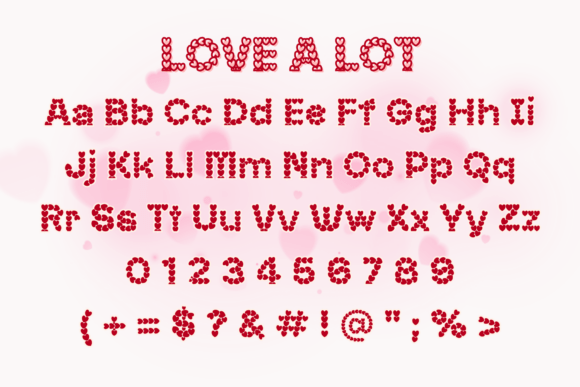 Love a Lot Font PNG with transparent background - Preview 3