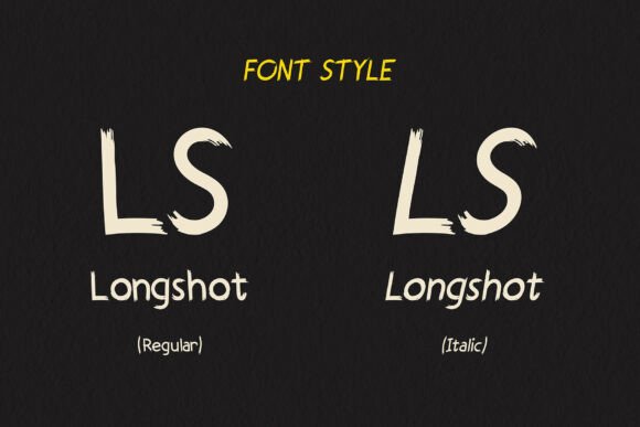 Long Shot Font PNG with transparent background - Preview 3