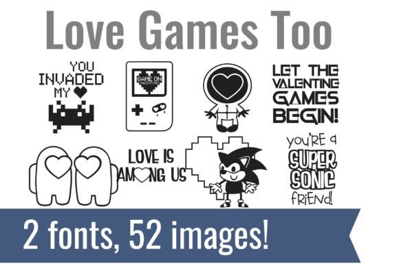 Love Games Font PNG with transparent background - Preview 1