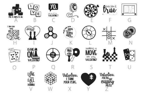 Love Games Font PNG with transparent background - Preview 2