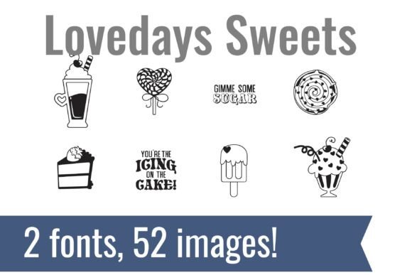 Lovedays Dingbats Font PNG with transparent background - Preview 1