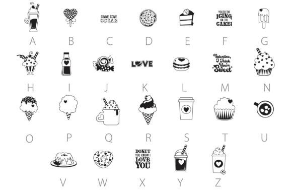 Lovedays Dingbats Font PNG with transparent background - Preview 3