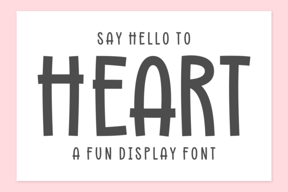 Heart Font Display Font By Riman (7NTypes)