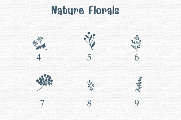 Preview of Nature Florals dingbat font