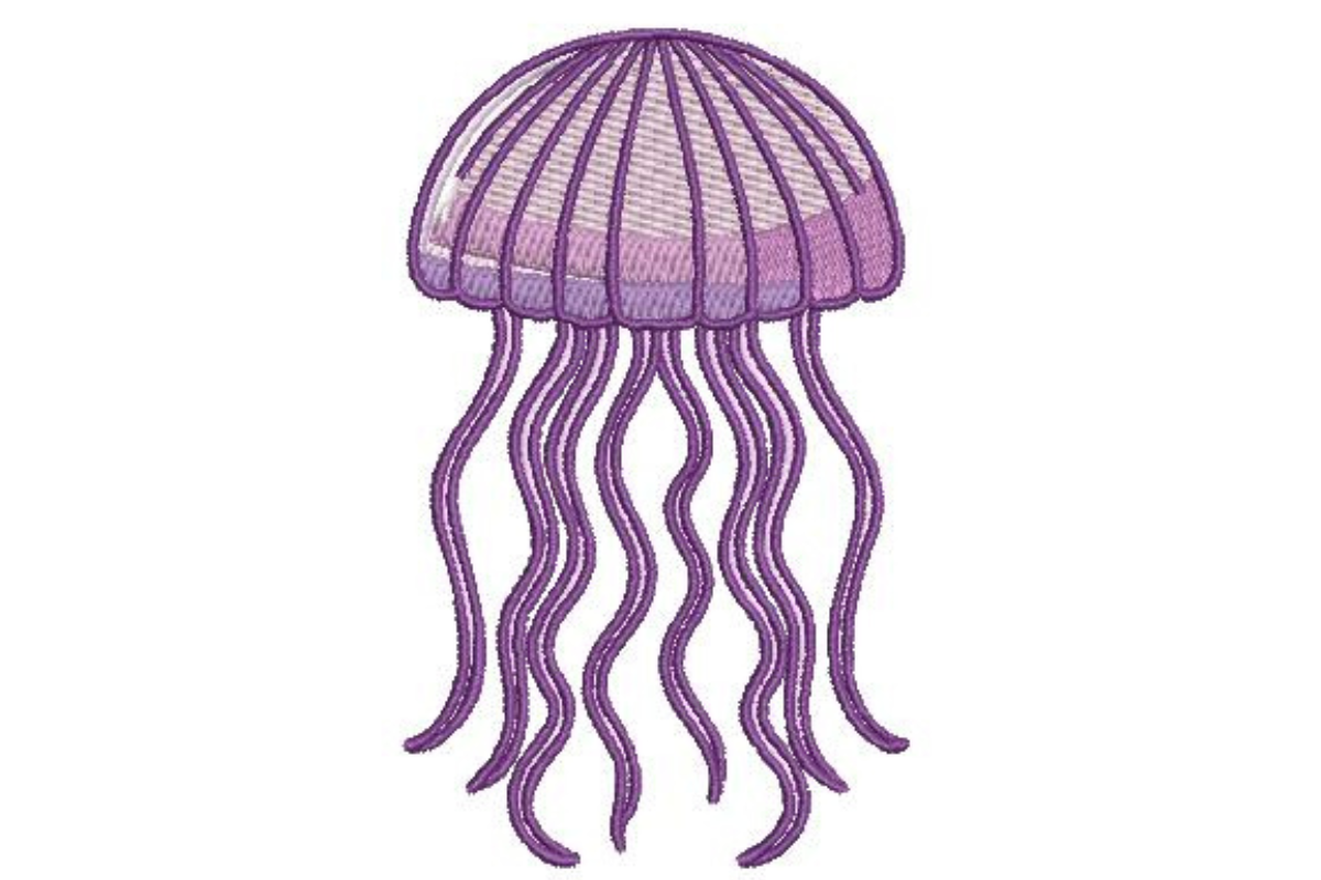 Purple Jellyfish Embroidery