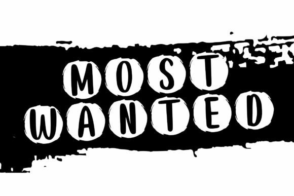 Round Grunge Font PNG with transparent background - Preview 1