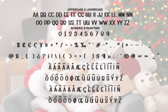 Santa Present Font PNG with transparent background - Preview 6