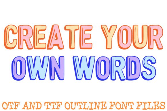 Shadow Doodle Font PNG with transparent background - Preview 2