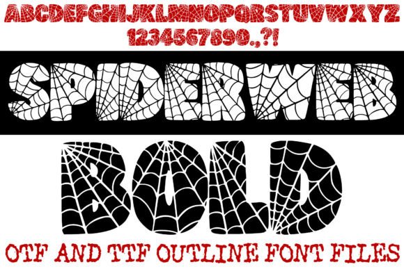 Preview specimen of Spiderweb Bold decorative font