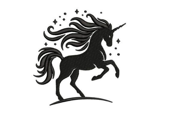 Unicorn Silhouette with Sparkles