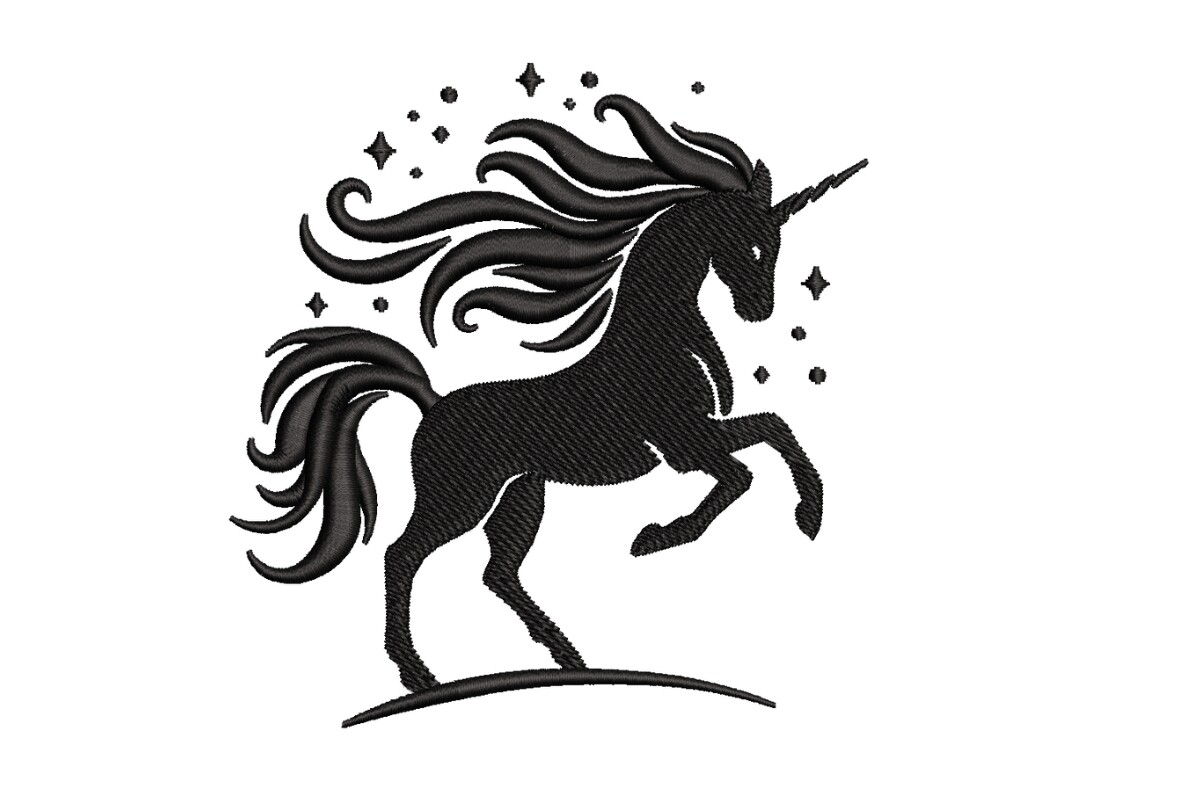 Unicorn Silhouette with Sparkles