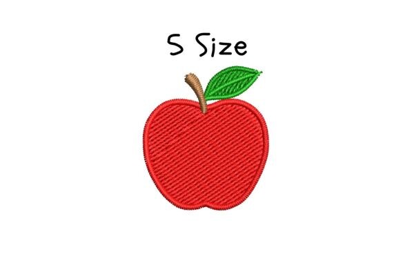 Apple Embroidery Design