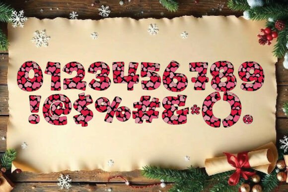 Berry Valentine Pack Font PNG with transparent background - Preview 1