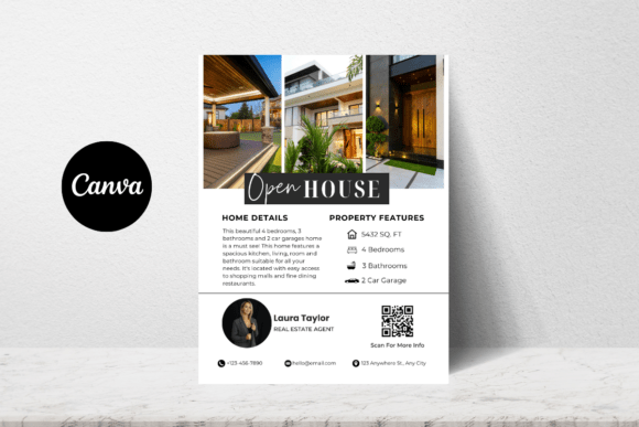 Broker Open House Flyer Canva Template