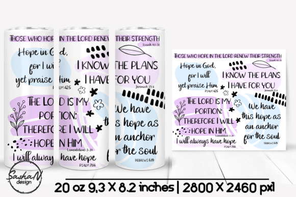 Christian Hope Bible Verse Tumbler Wrap