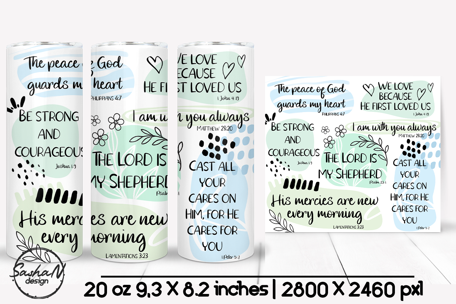 Christian Tumbler Wrap Bible Verse Png
