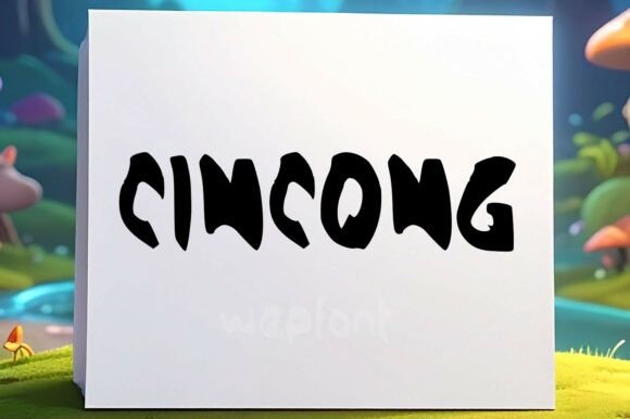 Cincong Font PNG with transparent background - Preview 1