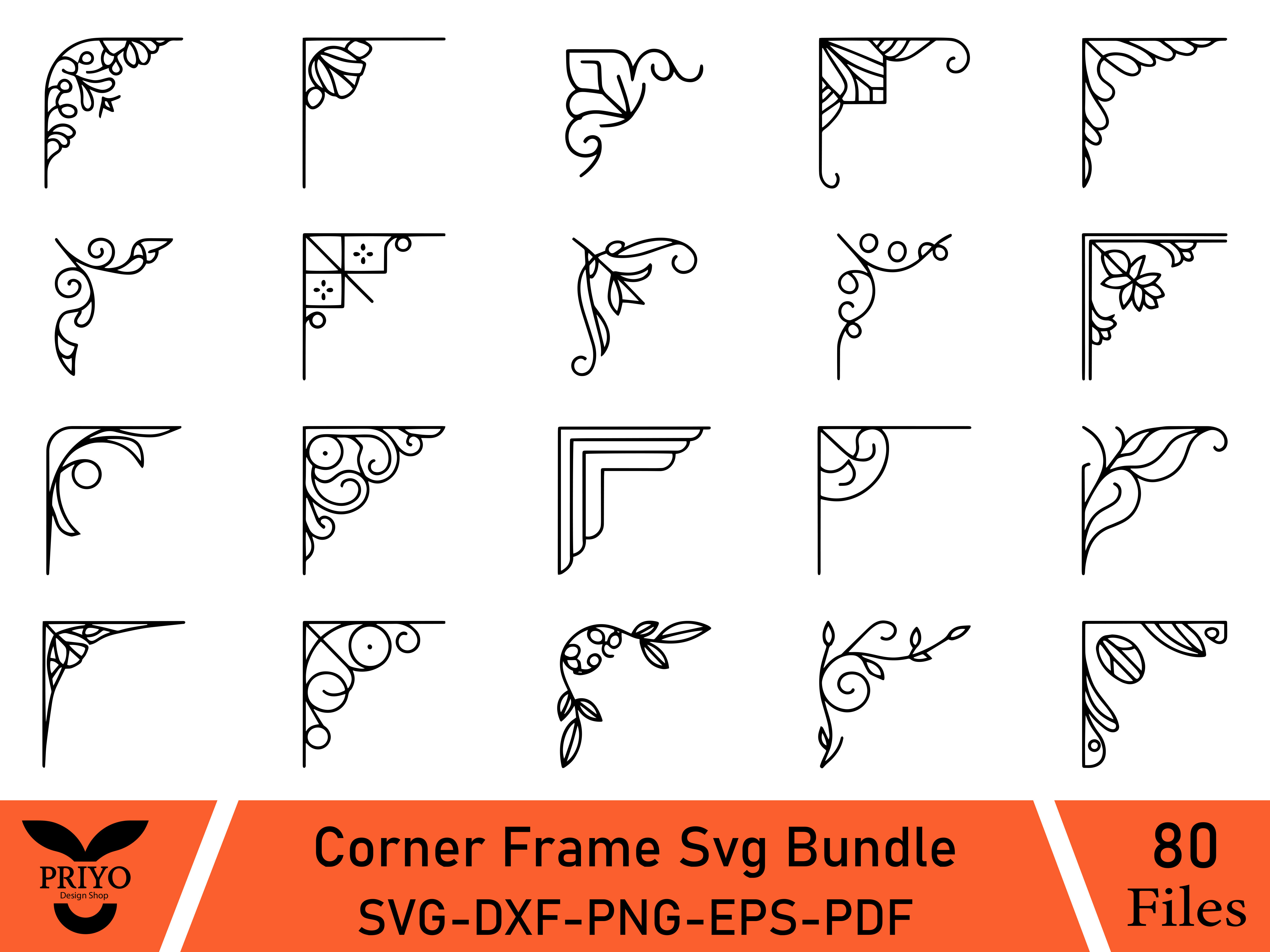 Corner Frame Svg Bundle