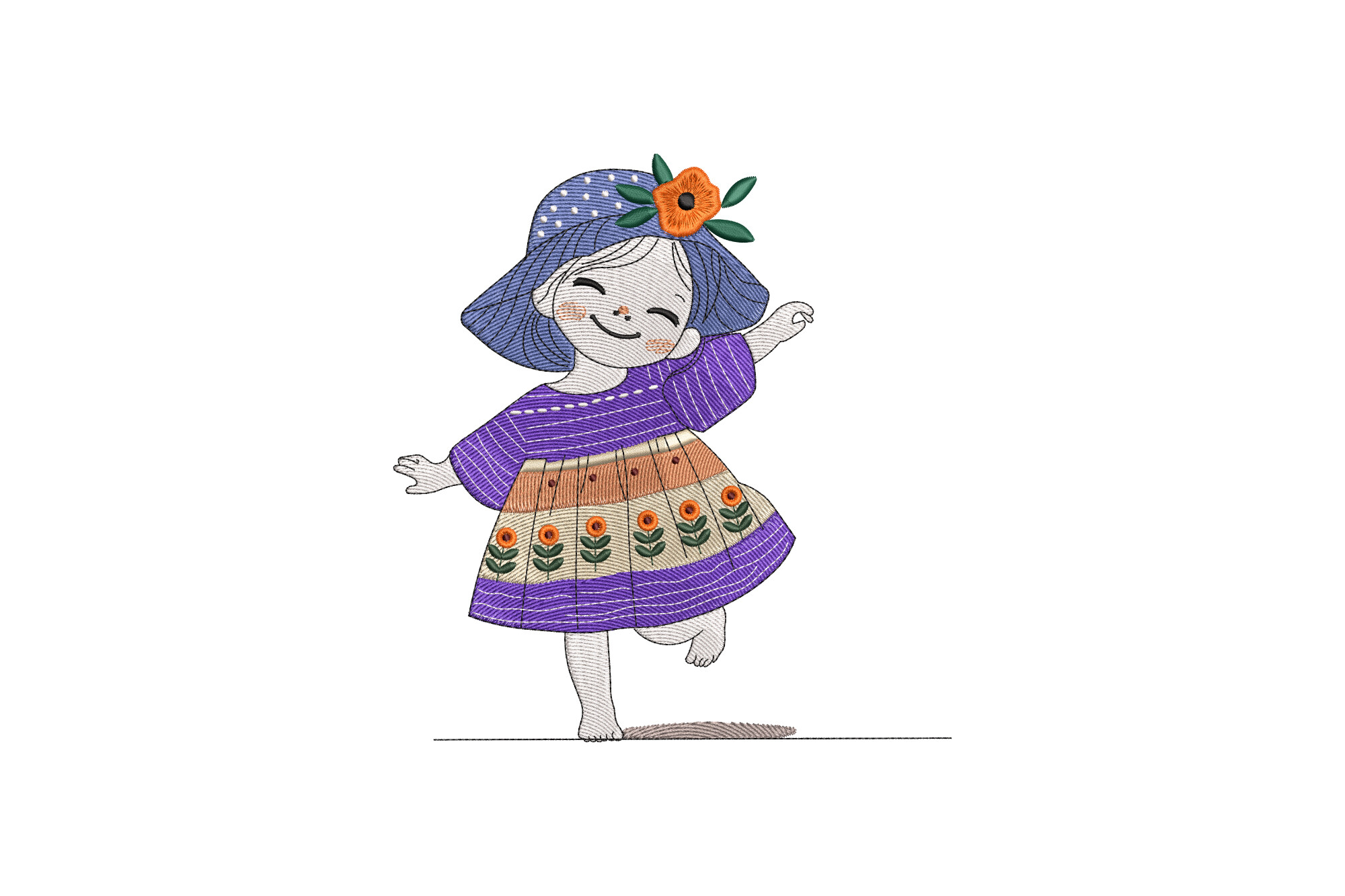 Cute Girl with a Flower