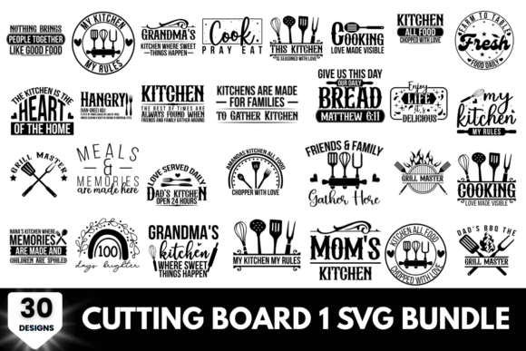 Cutting Board SVG Bundle