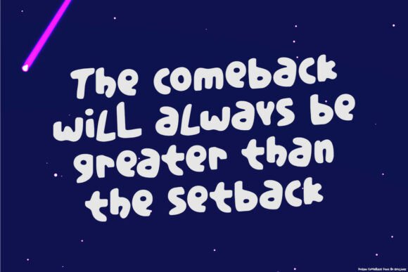 Dream Comeback Font PNG with transparent background - Preview 1