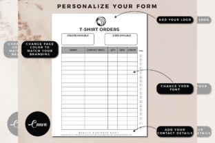 Editable T-shirt Order Form Template Graphic by Gfx Shaown · Creative ...