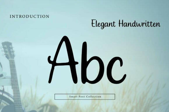 Elegant Handwritten Font PNG with transparent background - Preview 1