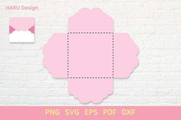 Envelope Template Square DIY Card