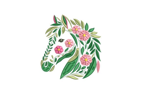 Floral Horse Head