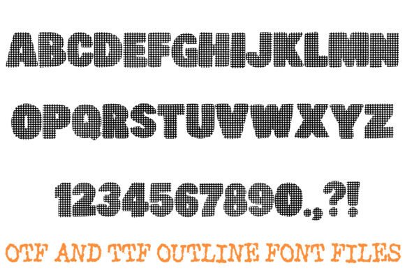 Halftone Newsprint Font - Preview 1