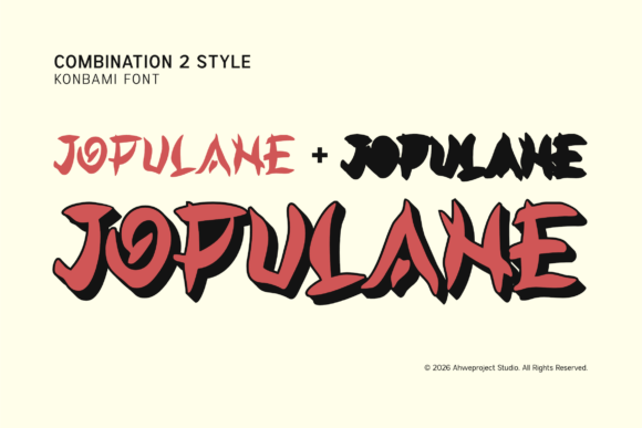 Konbami Font PNG with transparent background - Preview 3