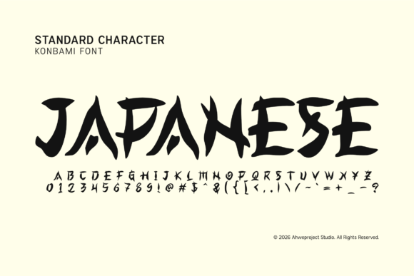 Konbami Font PNG with transparent background - Preview 5