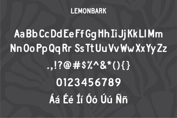 Lemonbark Font PNG with transparent background - Preview 1