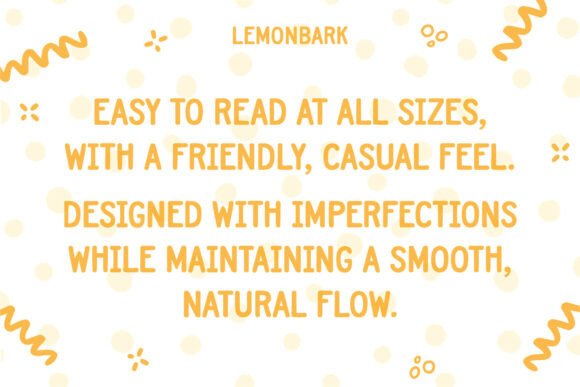 Lemonbark Font PNG with transparent background - Preview 2