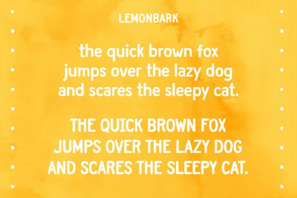 Lemonbark Font PNG with transparent background - Preview 3