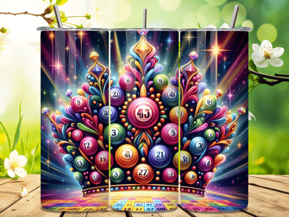 Magic Bingo Balls Crown Tumbler Wrap
