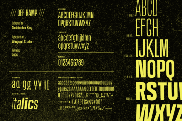 Off Ramp Font PNG with transparent background - Preview 2