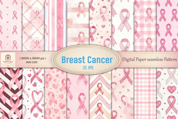 Pink Awareness Digital Paper Bundle