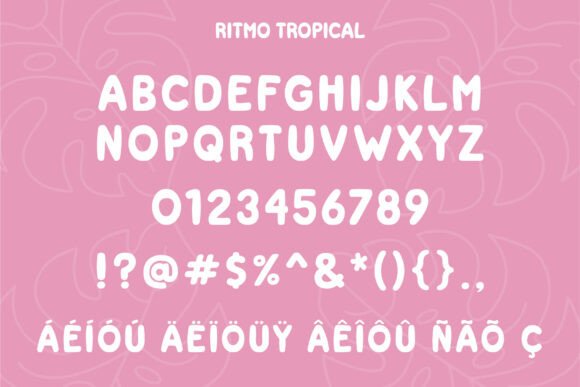 Ritmo Tropical Font PNG with transparent background - Preview 1