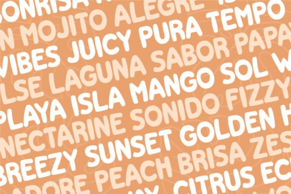 Ritmo Tropical Font PNG with transparent background - Preview 3