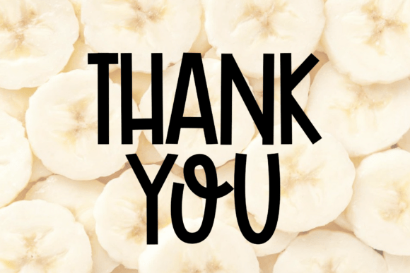 Banana Delicious Font PNG with transparent background - Preview 5