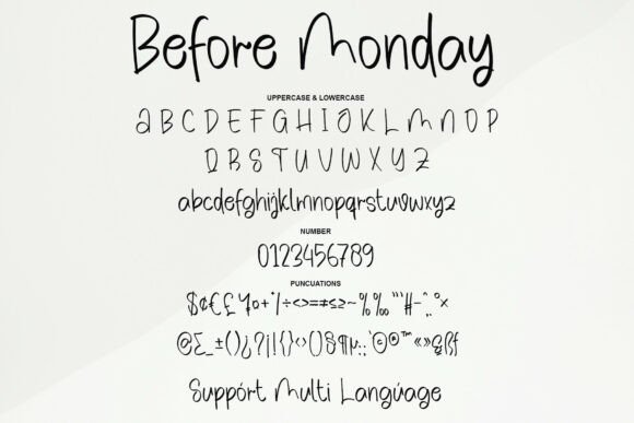 Before Monday Font - Preview 5